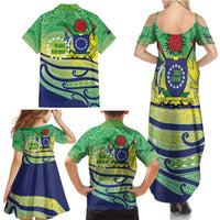 Te Maeva Nui Cook Islands Family Matching Summer Maxi Dress and Hawaiian Shirt 60th Independence Anniversary Proud