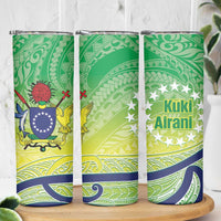 Te Maeva Nui Cook Islands Skinny Tumbler 60th Independence Anniversary Proud LT14 - Polynesian Pride