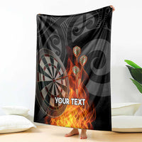 Personalised Aotearoa Darts Blanket Maori Koru Flaming Dartboard LT14 - Polynesian Pride