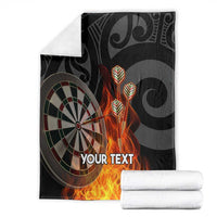 Personalised Aotearoa Darts Blanket Maori Koru Flaming Dartboard LT14 - Polynesian Pride