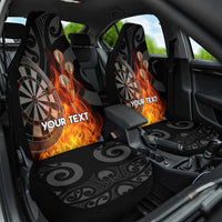 Personalised Aotearoa Darts Car Seat Cover Maori Koru Flaming Dartboard