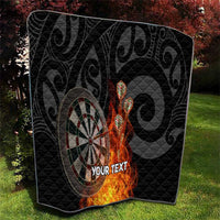 Personalised Aotearoa Darts Quilt Maori Koru Flaming Dartboard LT14 - Polynesian Pride