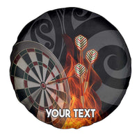 Personalised Aotearoa Darts Spare Tire Cover Maori Koru Flaming Dartboard LT14 - Polynesian Pride
