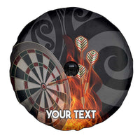 Personalised Aotearoa Darts Spare Tire Cover Maori Koru Flaming Dartboard LT14 - Polynesian Pride