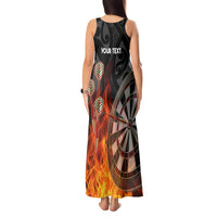 Personalised Aotearoa Darts Tank Maxi Dress Maori Koru Flaming Dartboard