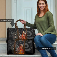Personalised Aotearoa Darts Travel Bag Maori Koru Flaming Dartboard - Polynesian Pride