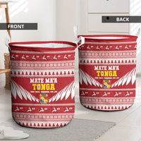 Tonga Rugby Christmas Laundry Basket Mate Maa Tonga Ngatu Pattern LT14 - Polynesian Pride