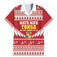 Personalised Tonga Rugby Christmas Family Matching Mermaid Dress and Hawaiian Shirt Mate Maa Tonga Ngatu Pattern - Polynesian Pride