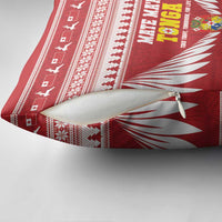 Tonga Rugby Christmas Pillow Cover Mate Maa Tonga Ngatu Pattern - Polynesian Pride