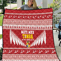 Tonga Rugby Christmas Quilt Mate Maa Tonga Ngatu Pattern - Polynesian Pride