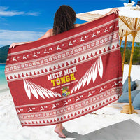 Tonga Rugby Christmas Sarong Mate Maa Tonga Ngatu Pattern - Polynesian Pride