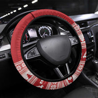 Tonga Rugby Christmas Steering Wheel Cover Mate Maa Tonga Ngatu Pattern - Polynesian Pride