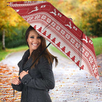 Tonga Rugby Christmas Umbrella Mate Maa Tonga Ngatu Pattern - Polynesian Pride