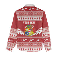 Personalised Tonga Rugby Christmas Women Casual Shirt Mate Maa Tonga Ngatu Pattern - Polynesian Pride