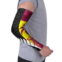 New Zealand and West Indies Cricket Custom Arm Sleeves Black Cap Windies Together - Polynesian Pride