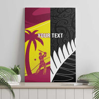 New Zealand and West Indies Cricket Custom Canvas Wall Art Black Cap Windies Together - Polynesian Pride