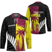 New Zealand and West Indies Cricket Custom Hockey Jersey Black Cap Windies Together LT14 - Polynesian Pride