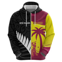 New Zealand and West Indies Cricket Custom Hoodie Black Cap Windies Together LT14 - Polynesian Pride
