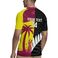 New Zealand and West Indies Cricket Custom Rugby Jersey Black Cap Windies Together - Polynesian Pride