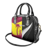 New Zealand and West Indies Cricket Custom Shoulder Handbag Black Cap Windies Together - Polynesian Pride