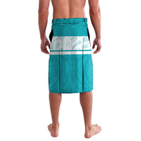 New Zealand Silver Fern Cricket Custom Lavalava Black Cap Teal Maori Pattern - Polynesian Pride