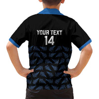 New Zealand Silver Fern Cricket Custom Family Matching Mermaid Dress and Hawaiian Shirt Black Cap T20 Version LT14 - Polynesian Pride