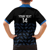 New Zealand Silver Fern Cricket Custom Hawaiian Shirt Black Cap T20 Version - Polynesian Pride