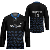 New Zealand Silver Fern Cricket Custom Hockey Jersey Black Cap T20 Version - Polynesian Pride
