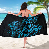 Blue Aoteara Horse Racing Sarong NZ Maori Pattern