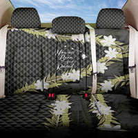 Born And Raised Aloha Hawaii Back Car Seat Cover Kanaka Kakau Hawaiian Tiare Pakalana Lei - Polynesian Pride