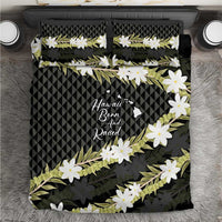 Born And Raised Aloha Hawaii Bedding Set Kanaka Kakau Hawaiian Tiare Pakalana Lei - Polynesian Pride