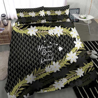 Born And Raised Aloha Hawaii Bedding Set Kanaka Kakau Hawaiian Tiare Pakalana Lei - Polynesian Pride