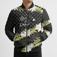 Born And Raised Aloha Hawaii Bomber Puffer Jacket Kanaka Kakau Hawaiian Tiare Pakalana Lei - Polynesian Pride
