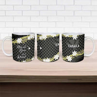 Born And Raised Aloha Hawaii Ceramic Mug Kanaka Kakau Hawaiian Tiare Pakalana Lei - Polynesian Pride