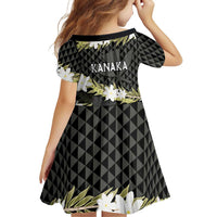 Born And Raised Aloha Hawaii Family Matching Off The Shoulder Long Sleeve Dress and Hawaiian Shirt Kanaka Kakau Hawaiian Tiare Pakalana Lei LT14 - Polynesian Pride