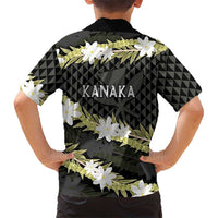 Born And Raised Aloha Hawaii Family Matching Off Shoulder Maxi Dress and Hawaiian Shirt Kanaka Kakau Hawaiian Tiare Pakalana Lei LT14 - Polynesian Pride