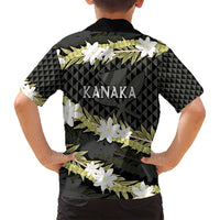 Born And Raised Aloha Hawaii Family Matching Off Shoulder Short Dress and Hawaiian Shirt Kanaka Kakau Hawaiian Tiare Pakalana Lei LT14 - Polynesian Pride