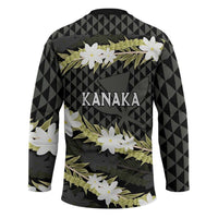 Born And Raised Aloha Hawaii Hockey Jersey Kanaka Kakau Hawaiian Tiare Pakalana Lei - Polynesian Pride