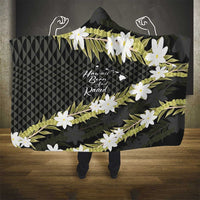 Born And Raised Aloha Hawaii Hooded Blanket Kanaka Kakau Hawaiian Tiare Pakalana Lei - Polynesian Pride