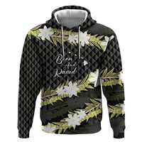 Born And Raised Aloha Hawaii Hoodie Kanaka Kakau Hawaiian Tiare Pakalana Lei - Polynesian Pride
