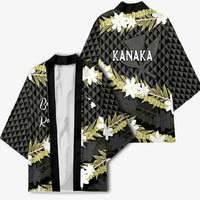 Born And Raised Aloha Hawaii Kimono Kanaka Kakau Hawaiian Tiare Pakalana Lei - Polynesian Pride