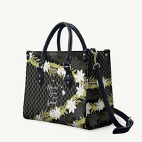 Born And Raised Aloha Hawaii Leather Bag Kanaka Kakau Hawaiian Tiare Pakalana Lei - Polynesian Pride