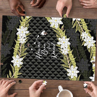 Born And Raised Aloha Hawaii Puzzle Kanaka Kakau Hawaiian Tiare Pakalana Lei - Polynesian Pride