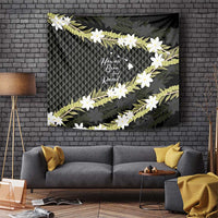 Born And Raised Aloha Hawaii Tapestry Kanaka Kakau Hawaiian Tiare Pakalana Lei - Polynesian Pride