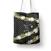 Born And Raised Aloha Hawaii Tote Bag Kanaka Kakau Hawaiian Tiare Pakalana Lei - Polynesian Pride