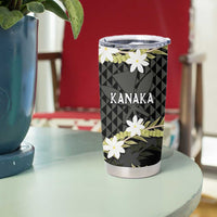 Born And Raised Aloha Hawaii Tumbler Cup Kanaka Kakau Hawaiian Tiare Pakalana Lei - Polynesian Pride
