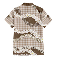 Brown Hawaii Tiare and Shell Lei Family Matching Mermaid Dress and Hawaiian Shirt Hawaiian Palaka Luxury Vibes LT14 - Polynesian Pride