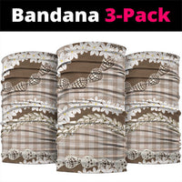 Brown Hawaii Tiare and Shell Lei Neck Gaiter Hawaiian Palaka Luxury Vibes - Polynesian Pride