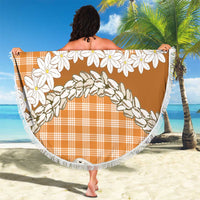 Orange Hawaii Tiare and Shell Lei Beach Blanket Hawaiian Palaka Luxury Vibes - Polynesian Pride