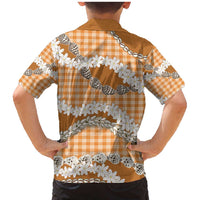 Orange Hawaii Tiare and Shell Lei Family Matching Mermaid Dress and Hawaiian Shirt Hawaiian Palaka Luxury Vibes LT14 - Polynesian Pride